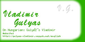 vladimir gulyas business card
